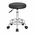 Ergonomischer Drehhocker aus PU-Leder für Salon, Labor und Büro in Grau
