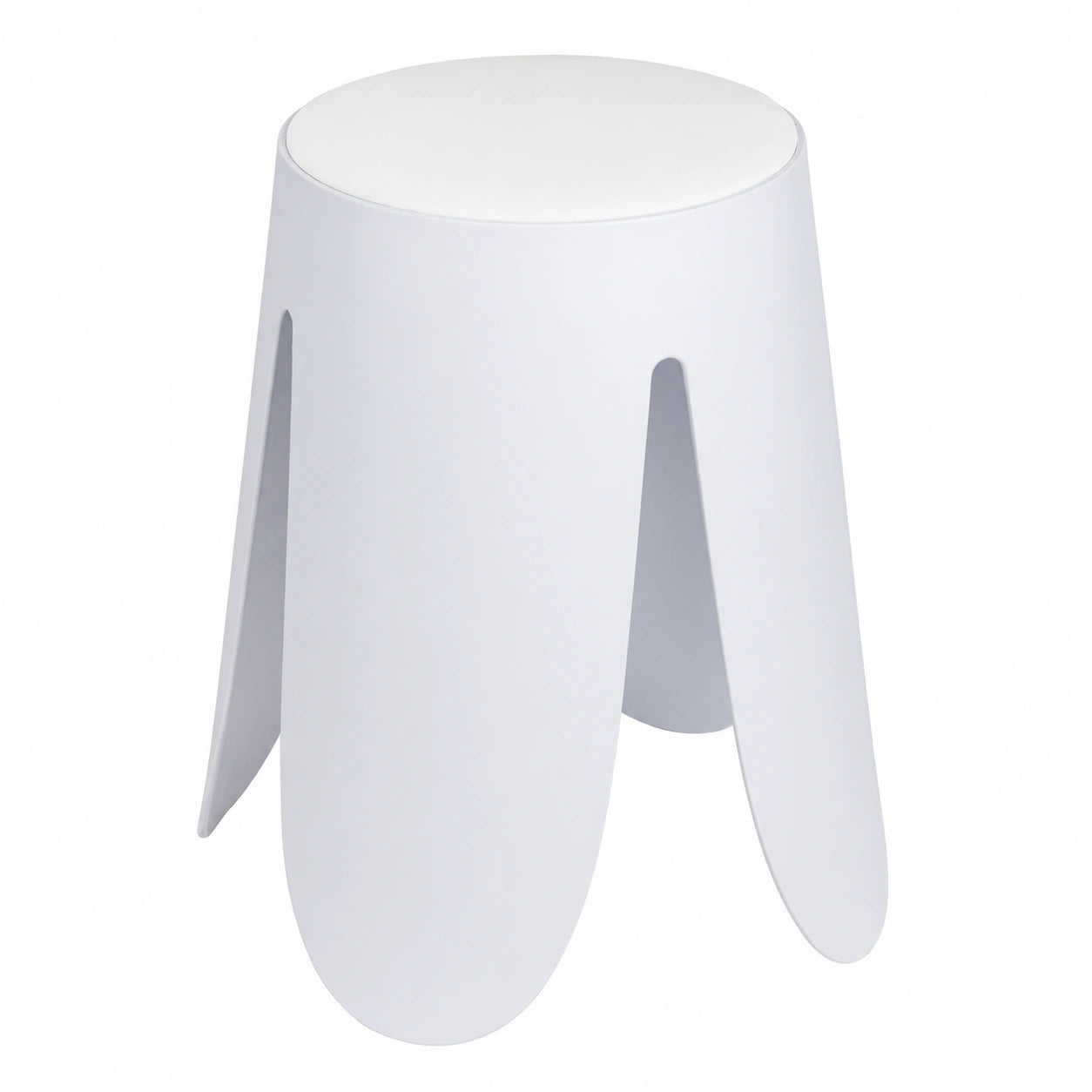 WENKO Duschhocker Comiso, robust bis 180 kg, gepolsterter Sitz, rutschfeste Füße, Ø 44,5 x 46 cm, weiß