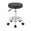 Ergonomischer Rollhocker aus PU-Leder, höhenverstellbar, für Home Office und Spa