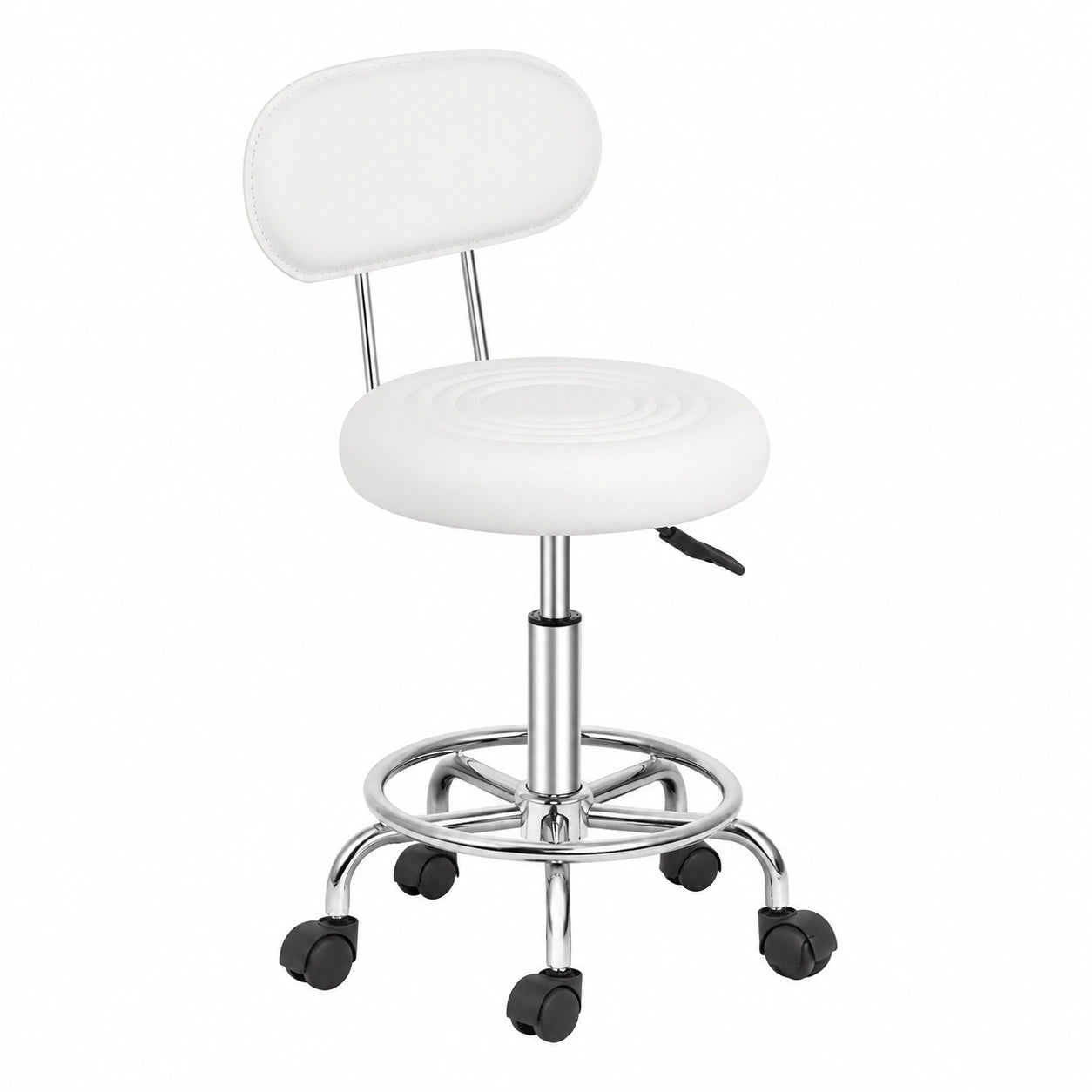 Ergonomischer Drehstuhl mit Rückenlehne, verstellbar, 360° drehbar, für Büro, Salon, Massage und Spa