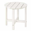 Wetterfester COSTWAY Gartentisch aus UV-beständigem Kunststoff, Ideal für Balkon & Terrasse, 46 x 46 x 46 cm, Weiß