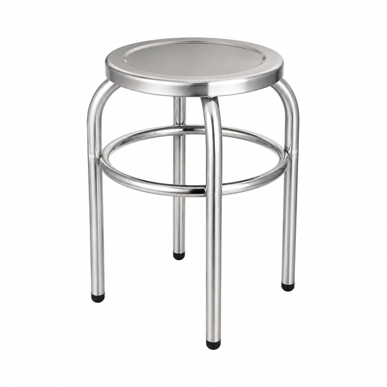 Beeketal Edelstahlhocker BEH-30, Ø 29 cm Sitzfläche, 1,5 kg, 370x370x420 mm, PVC-Beinschutz
