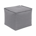 Lumaland Modularer Sitzsack-Pouf | Leichter, Erweiterbarer Hocker | Waschbar & Wasserabweisend für Innen & Außen | 54x54x54 cm, Grau