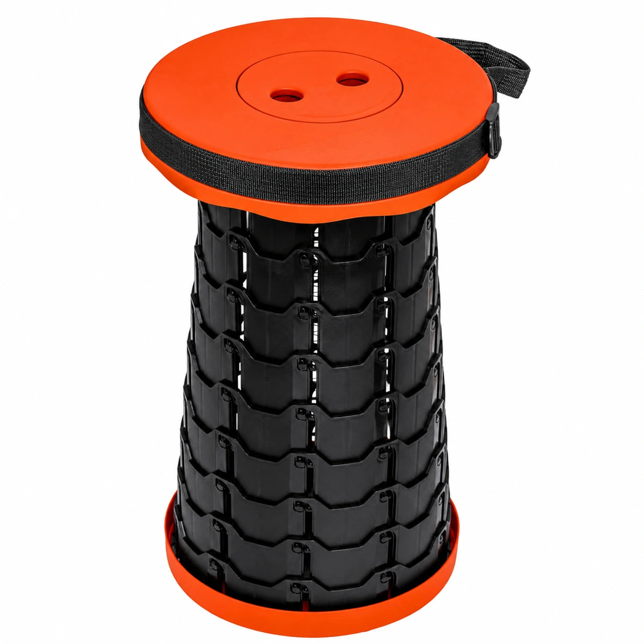 Avit Höhenverstellbarer Klapphocker, Tragbarer Teleskophocker bis 200 kg, Stabiler und Rutschfester Stand, Leichter Campinghocker für Baustelle, Garten und Outdoor-Aktivitäten