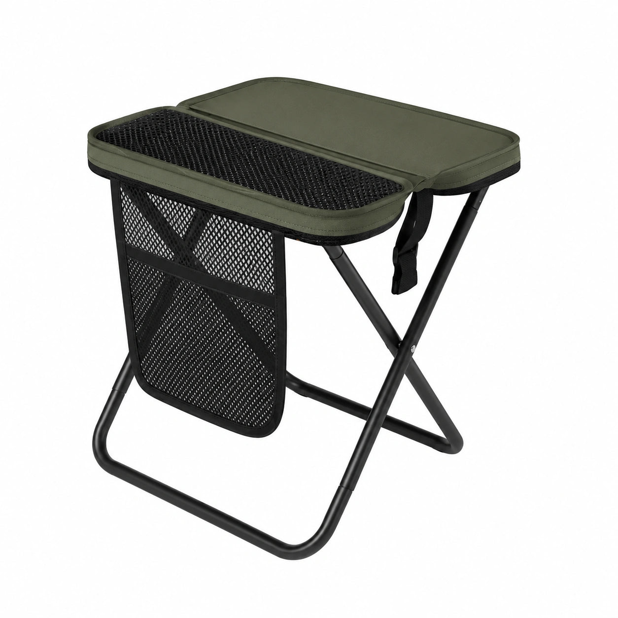 Faltbarer Campinghocker Grün – Leichter Klappstuhl mit Tragetasche für Reisen, Wandern und Garten