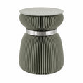 Moderner faltbarer Papierhocker Ø 32x42cm in Grau mit Silberband