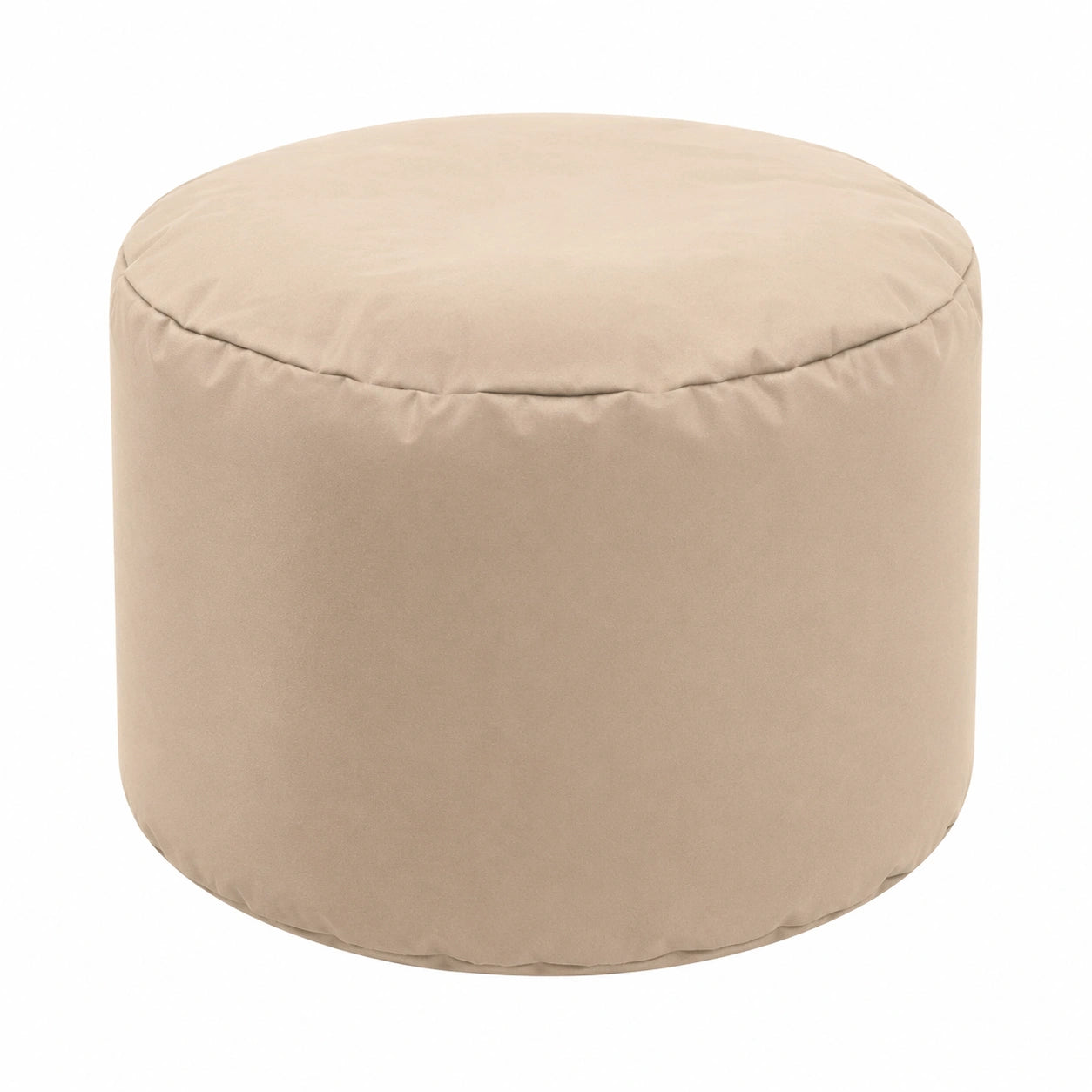 Beige Outdoor Sitzpouf 60x40 cm für Garten und Balkon - Vielseitiger Hocker, Bodenkissen & Beistelltisch