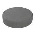 BUYUE Barhocker Husse, Luxusstoff, Rund, Knitterfrei, Waschbar, Staubdicht, Ø 40-45cm, Hellgrau, 1 Stück