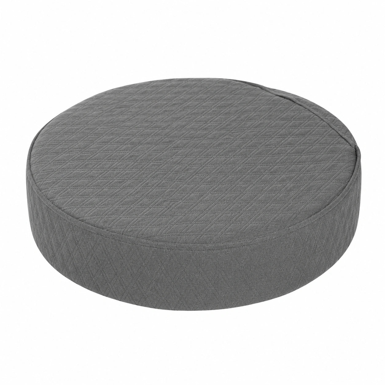 BUYUE Barhocker Husse, Luxusstoff, Rund, Knitterfrei, Waschbar, Staubdicht, Ø 40-45cm, Hellgrau, 1 Stück