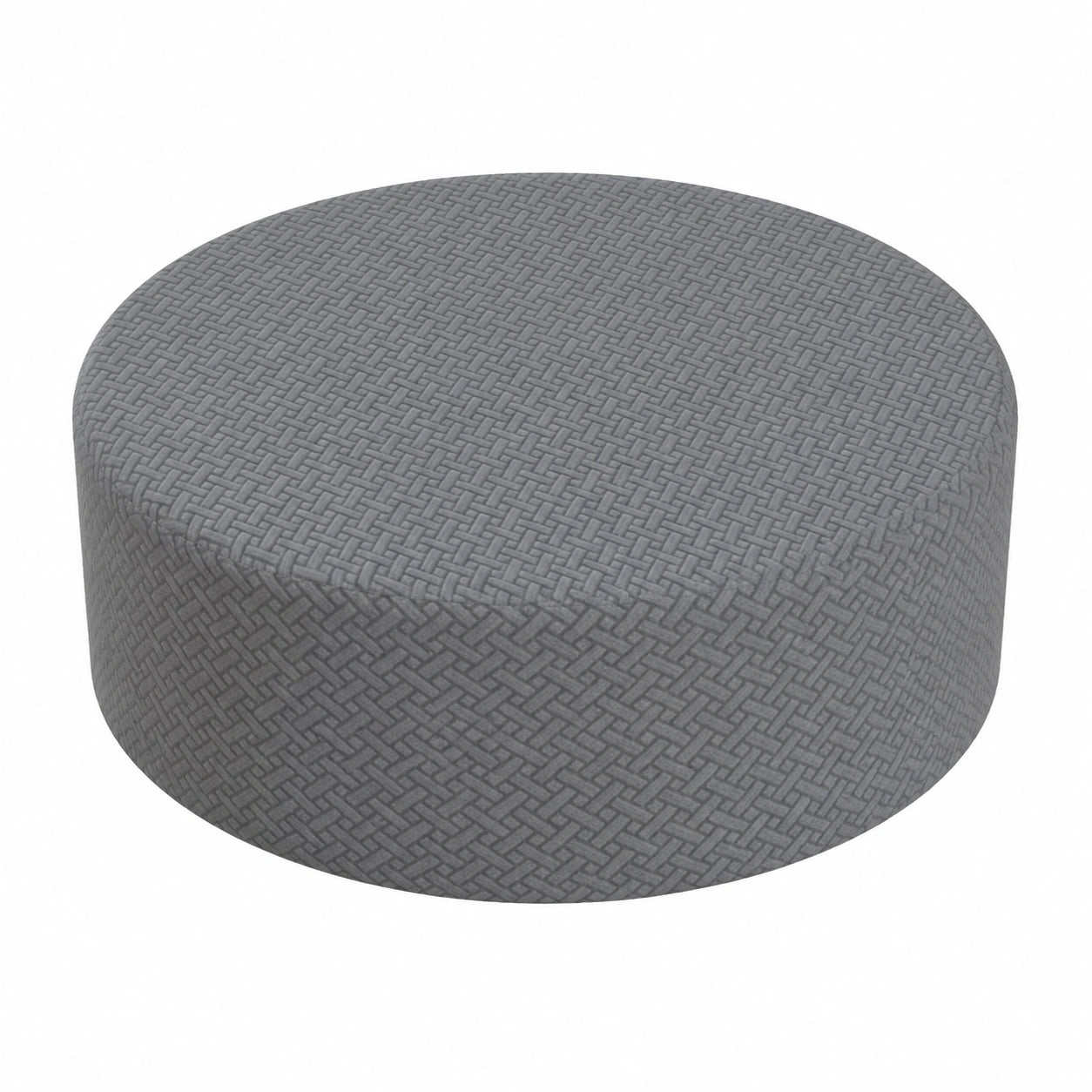 Runder Stretchbezug für Hocker, elastischer Schonbezug für Fußhocker und Sitzhocker, Möbelschutz für Sofas, Durchmesser 60 x Höhe 20 cm