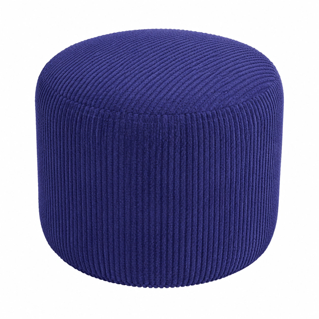 Loft 25 Runde Sitzpouf mit EPS-Perlenfüllung – Bequemer Hocker für Wohnbereich und Gaming, 44 x 30 cm, Leicht, Lila
