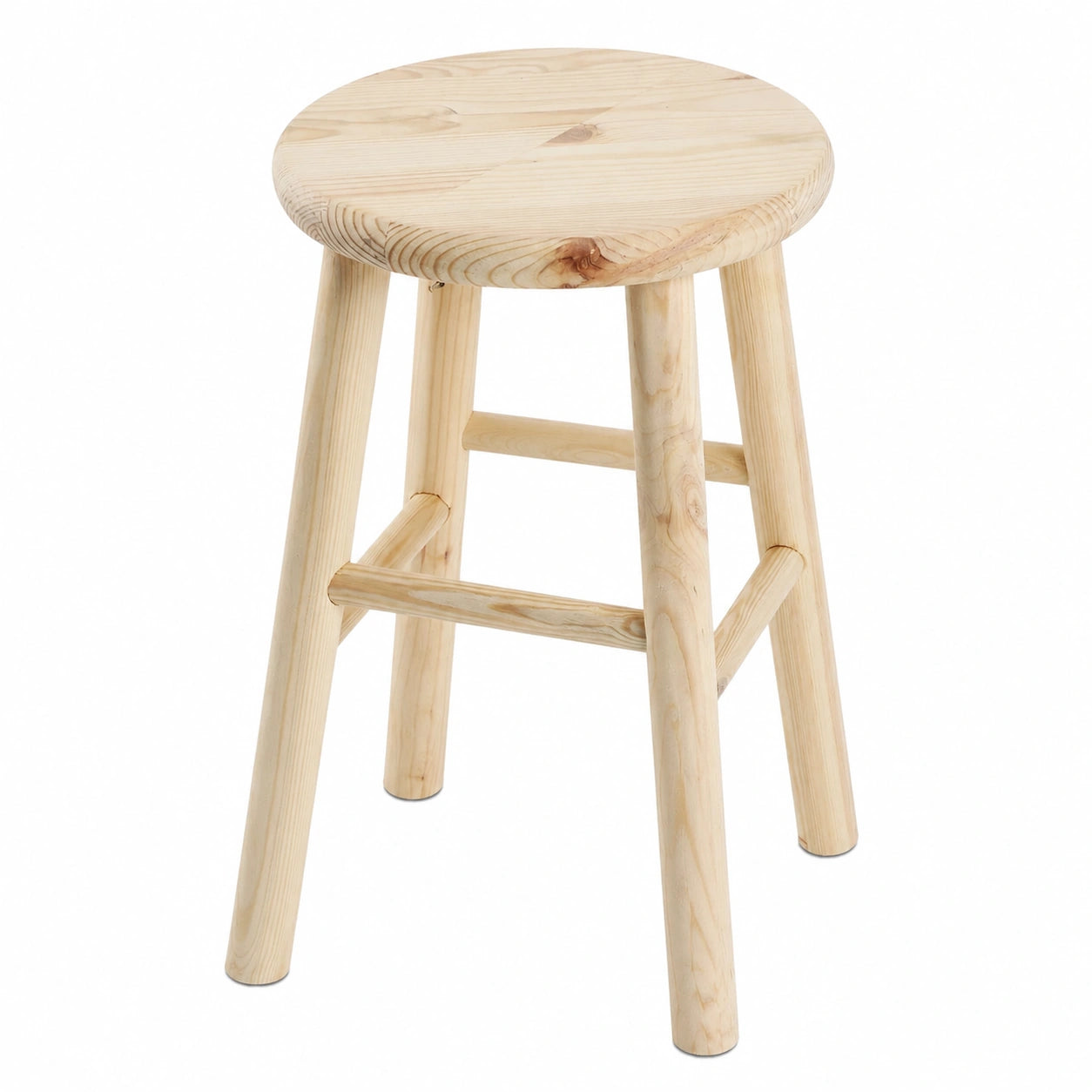KADAX Naturholz Holzhocker, vielseitige Fußbank aus Kiefer, unbeschichtet, ideal als Barstuhl, Tritthocker oder Schemel, in verschiedenen Modellen erhältlich