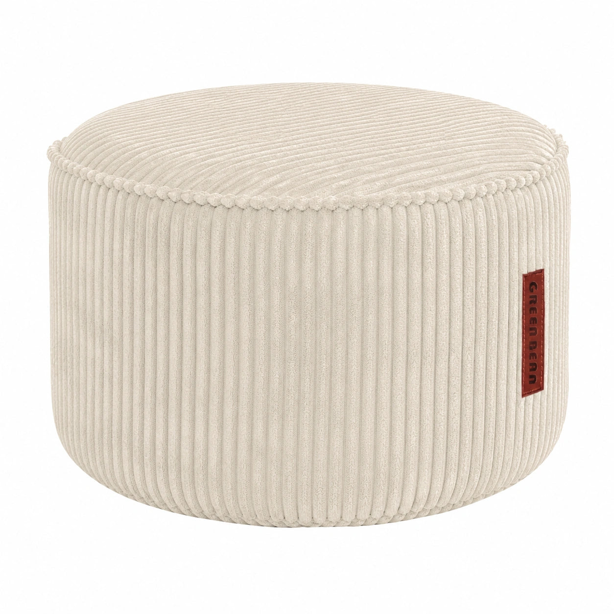 Bequemer Beige Sitzpouf mit Waschbarer EPS-Füllung, für Kinder und Erwachsene