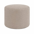 Flauschiger Sitzsack-Hocker aus Cordstoff, Beige, für Wohnzimmer-Dekoration
