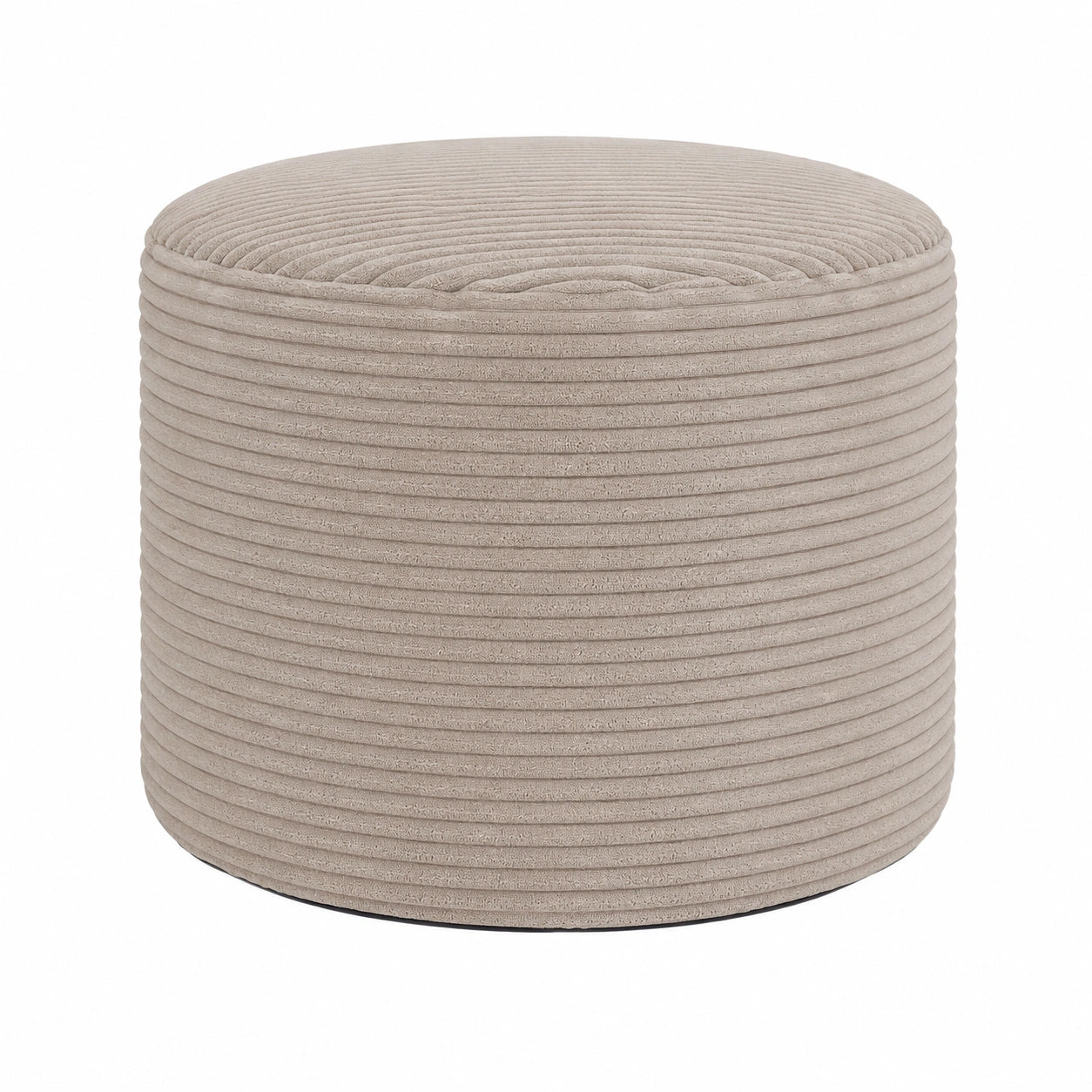 Flauschiger Sitzsack-Hocker aus Cordstoff, Beige, für Wohnzimmer-Dekoration