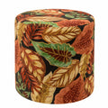 H.O.C.K. Tropischer Outdoor-Pouf rund Ø45x45cm in Rostbraun