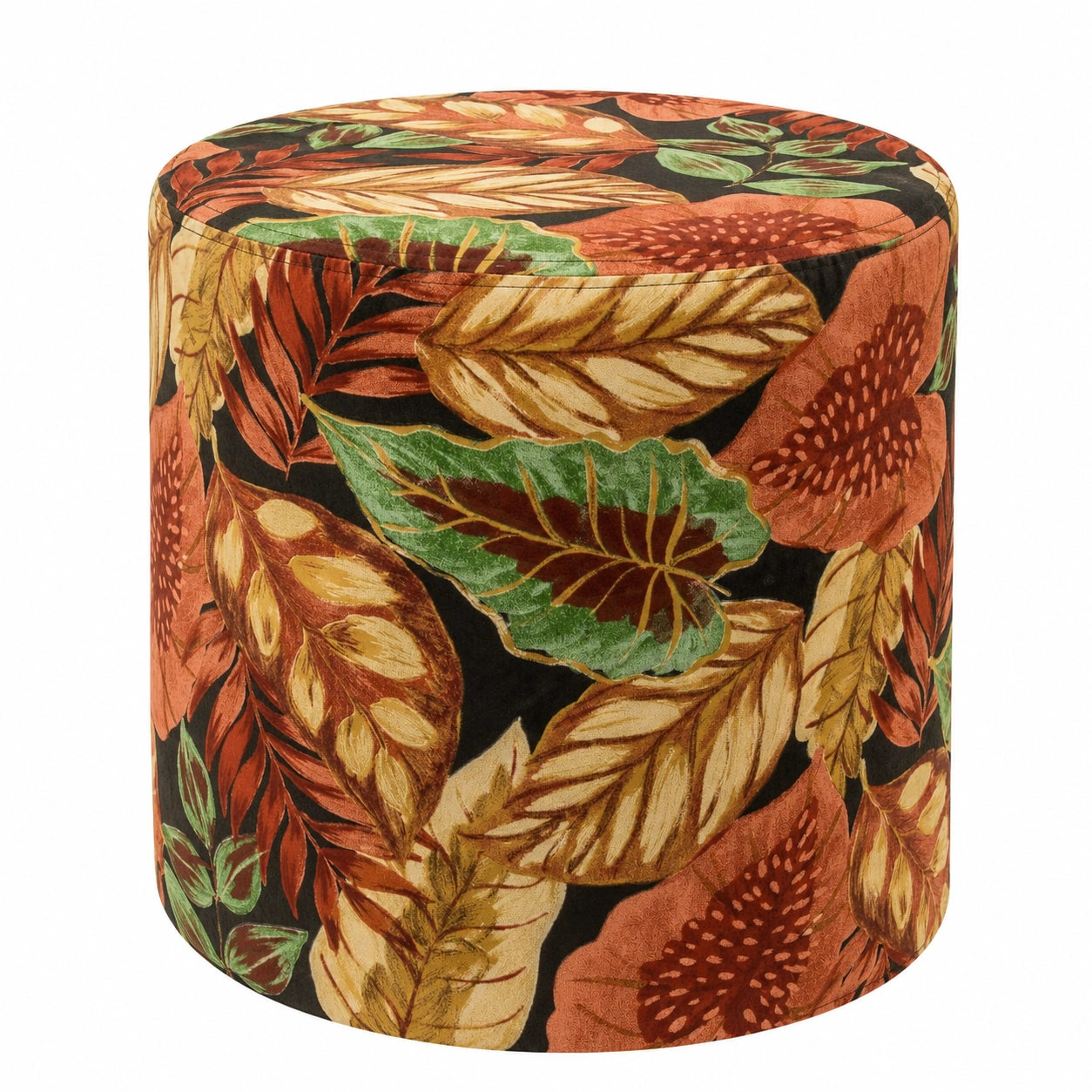 H.O.C.K. Tropischer Outdoor-Pouf rund Ø45x45cm in Rostbraun